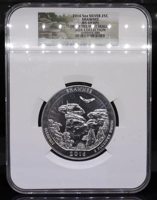 2016 5oz ATB Shawnee Silver Quarter NGC MS69 DPL - Image 1 of 4