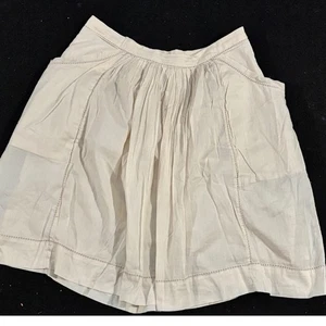 Isabel Marant Etoile pleated mini skirt Boho Cream colored size 1 large pockets - Picture 1 of 6