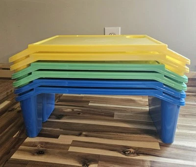 6Pcs Children Kids Lap Desk With Side Pockets Multipurpose Activity Dining Table - Image 1 of 4