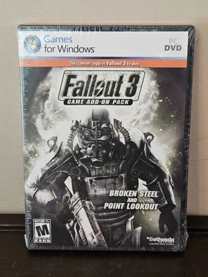 Fallout 3 Game Add-On Pack Broken Steel Point Lookout PC Windows New Sealed - Image 1 of 2