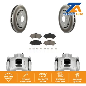 Front Brake Caliper Coat Rotors Ceramic Pad Kit For Dodge Grand Caravan Chrysler - Picture 1 of 1