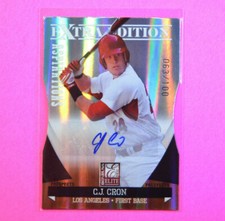 C.J. Cron Angels 2011 Donruss Elite Extra Edition Die-Cut, Prospect Auto, #d/100