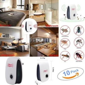 10x New Ultrasonic Electronic Anti Mosquito Pest Bug Insect Cockroach Repeller - Picture 1 of 12