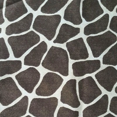 1/2 Yard Brown Tan Giraffe Leopard Safari Wild African Animal Upholstery Fabric - Image 1 of 2