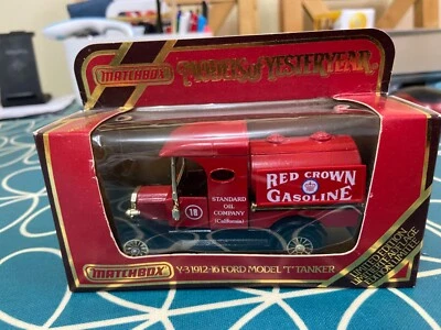 Matchbox Models of yesteryear Y3 1912-16 Ford Model ‘T’ Tanker, Red Crown Gas - Image 1 of 4