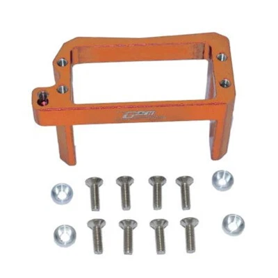 NEW GPM Racing Aluminum Servo Mount Orange : Losi 1/10 Lasernut U4 - Image 1 of 4