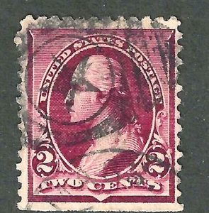STAR Fancy Cancel 2 Cent Washington Sc #219D Banknote 1890 US 9F75 - Picture 1 of 2