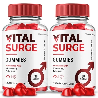 Vital Surge Gummies 男式,VitalSurge Max Strength Formula (2 包) — 第 1/4 张图片
