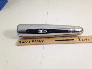 Linterna estilo torpedo bala cromada de colección para piezas o exhibición no funciona mcm - Imagen 1 de 6