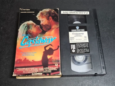Castaway (VHS, 1986) Oliver Reed Desert Island Adventure Rare HTF OOP - Image 1 of 4