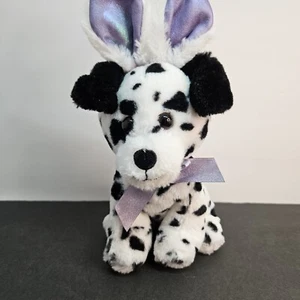 Walmart Dalmatian Dog Plush 10 Inch Bunny Rabbit Ears Stuffed Animal Toy - Picture 1 of 7
