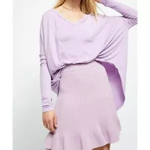 Free People Solid Gold Skirt Orchid Lilac NWT Size Small - Picture 1 of 8