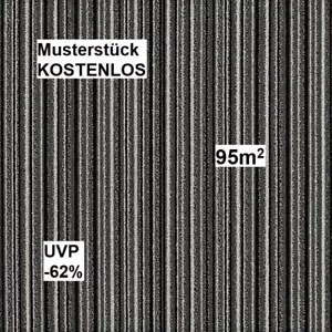 Teppichfliesen Schwarz Grau B1 50x50 Schlinge 5,5mm 4,95€/Fliese 95m2 UVP 52€/m2 - Bild 1 von 8