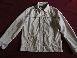 PERRY ELLIS Men's Jacket Beige Cream Full Zipper Polyester Lightweight - Picture 1 of 7