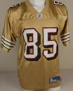 Vintage Reebok NFL San Francisco 49ers Vernon Davis Gold Jersey Size S - Foto 1 di 7