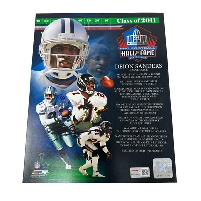 Deion Sanders NFL Hall of Fame Class of 2011 TriStar Autograph w/ COA - Image 1 of 4