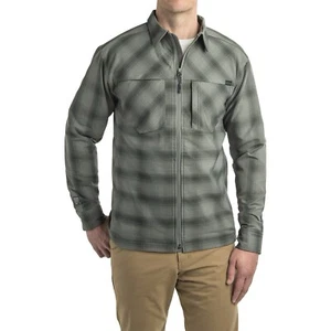 Outdoor Research Mens Winter Bullwheel Jacket Sz Medium Gray Plaid DWR Insulated - Picture 1 of 4