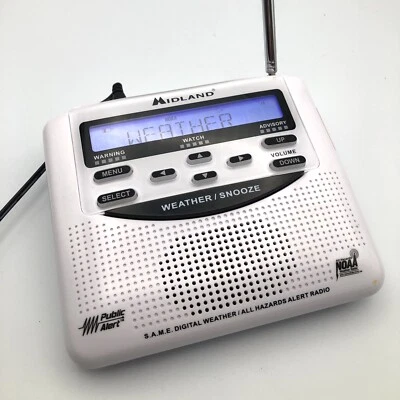 Midland WR-120EZ Emergency Weather Radio Alarm Clock AC Adaptor Tested - Image 1 of 4