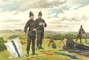 BRITISCHE ARMEE UNIFORMEN. 1st Middlesex Victoria Rifles Volunteers Regiment 1890 - Bild 1 von 1