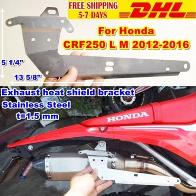 D2 DHL Exhaust heat shield bracket For Honda Crf 250 L M 2012 - 16 Re Stainless Foto 1 de 4