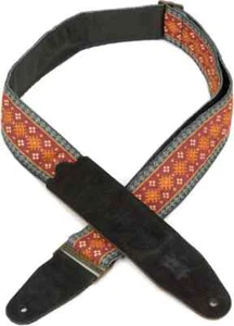 Levy's 2" 60's Hootenanny Red Aztec Jacquard Weave Guitar Strap - Picture 1 of 1