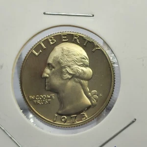 1973-S Washington Quarter Proof Coin - Deep Cameo Mirror Finish - Gem Condition - Picture 1 of 2