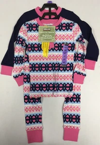 Kirkland Girls 3 Piece Organic Cotton Pajama Sets HEARTS/OWL Size 4T - Picture 1 of 3
