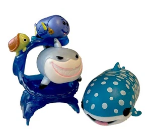 Disney Tsum Tsum Dory Bruce & Destiny Vinyl Figures & Stand *Finding Nemo* - Picture 1 of 7