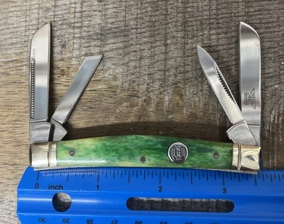 Rough Rider Second Green Smooth Bone Slim Congress Pocket Knife  - Image 1 of 4
