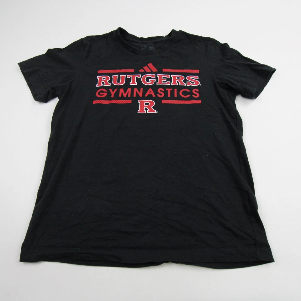 Camisa Rutgers Caballeros Escarlata Adidas Manga Corta Para Hombre Negra Usada Foto 1 de 1