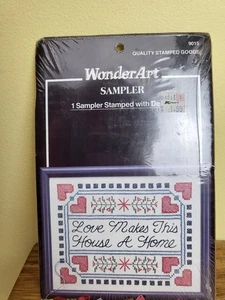 Muestreador WonderArt punto de cruz preestampado amor haz de esta casa un hogar F9015 - Imagen 1 de 7