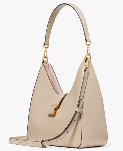 Borsa Kate Spade Dakota Hobo beige pelle KG498 borsa a tracolla nuova con etichette $398