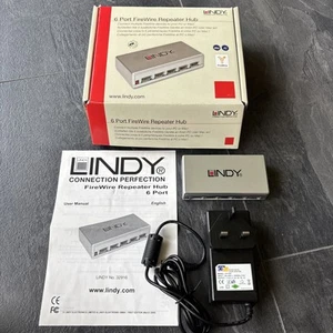 Lindy FireWire 6 Port Repeater Hub Boxed PC & Mac IEEE 1394a 400Mbps Macintosh - Photo 1/5