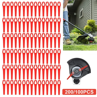 200 x Ersatz Kunststoff Messer Klingen für Einhell Akku Rasentrimmer GE-CT 18 Li - Bild 1 von 4