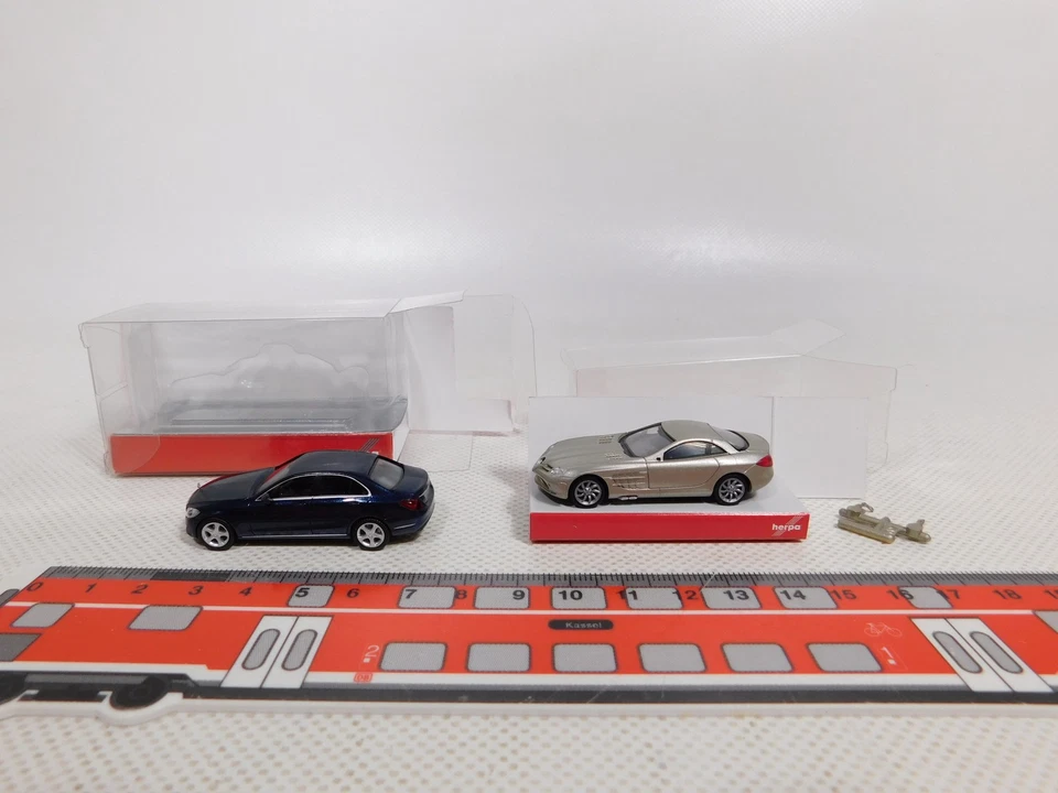 2X Herpa H0 1:87 MB 033206 SLR McLaren 038362 C-Klasse Excl. Mint+Box #DP370-0,5 - Photo 1/4