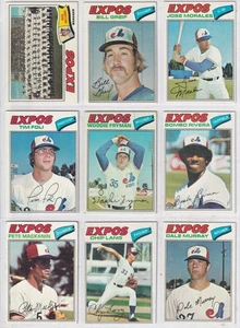 1977 Topps Montreal Expos Baseball Team Set (28 Cards) - Picture 1 of 4