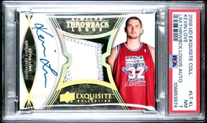 2008 UD Exquisite Kevin Love Rookie Throwback Limited Logos Patch Auto /25 PSA 7 - Picture 1 of 3