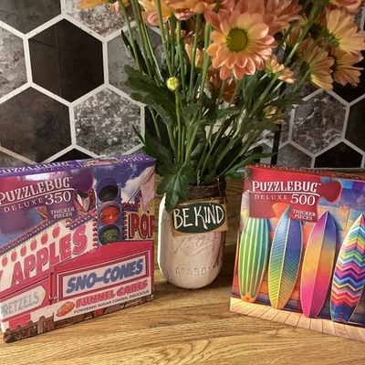 Lot of Two New/ Puzzlebug Deluxe 350 500 Deluxe Thicker Piece Jigsaw Puzzles 🧩 - Image 1 of 3