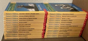 Getting to Know Nature's Children 2 Sided Books Lot of 26 Hardcover 52 Animals - Picture 1 of 2