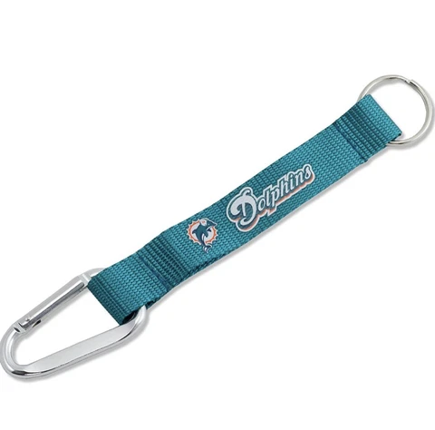 NFL Miami Dolphins Carabiner Lanyard Keychain, team color, 5 Cover