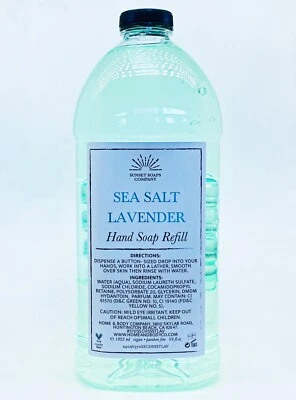 Home Body Co 海盐 LAVENDER 液体洗手液 64 盎司补充装 — 第 1/2 张图片