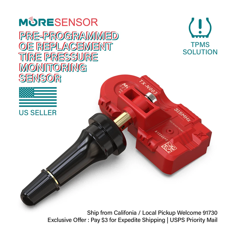 Sensor de neumáticos 315 MHz TPMS Snap In Cadillac Chevrolet GMC 15136883 25773946 Foto 1 de 4