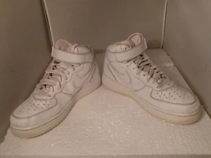 Vintage 2004 Nike Air Force 1  Mid White Shoes Sneakers Men Size 11 306352-113 - Picture 1 of 12