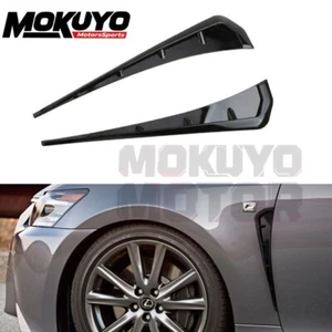 2x Sport Universal Gloss Black Soft Side Fender Airfoil Trim For Lexus IS ES GS - Picture 1 of 5