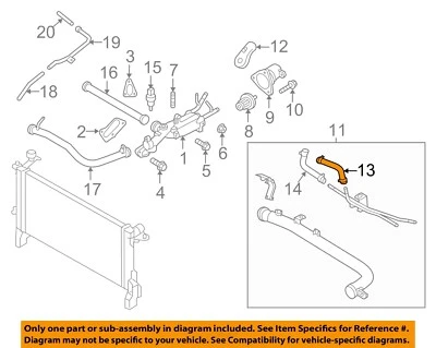 Mangueras de refrigeración HYUNDAI OEM 10-12 Genesis cupé líneas-manguera de agua 254683C700 Foto 1 de 2