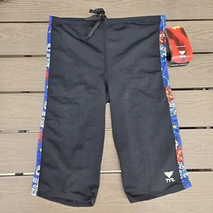 TYR Durafast Mens Jammer Rockstar Grab Bag Black splice Swim Sz 30 New - Picture 1 of 3