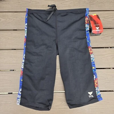 TYR Durafast Mens Jammer Rockstar Grab Bag Black splice Swim Sz 30 New - Image 1 of 3