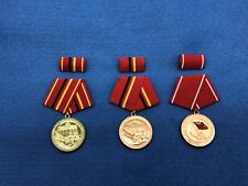 Vintage East German Combat Group Medals Set - 3 Different Medal Lot - Unissued! 