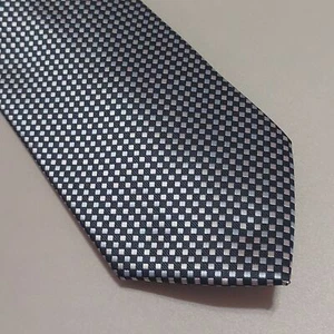 Stafford Essentials Blue White Neck Tie Geometric Pattern - Picture 1 of 6