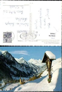 718698 Heiligenblut a. d. Großglockner Hochalpenstraße Wegkreuz chiesa in inverno - Foto 1 di 1